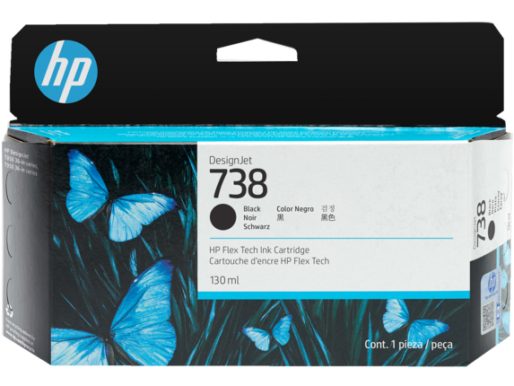 HP 738 130ml Black DesignJet Ink Cartridge (498N4A)