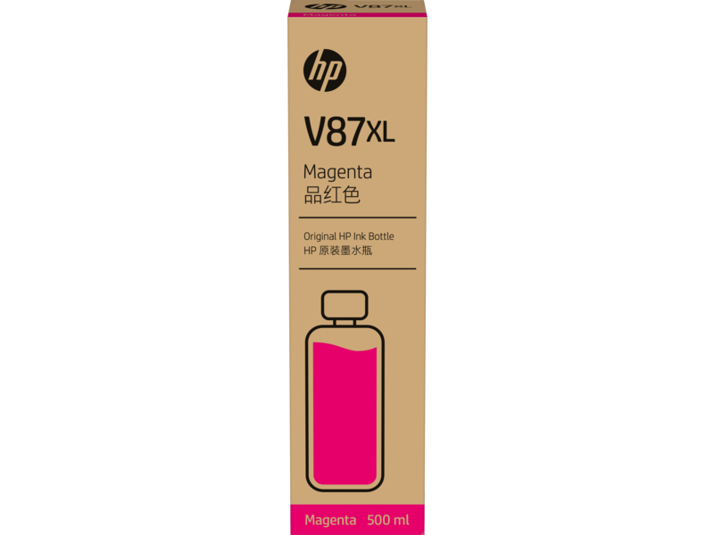 HP V87XL 500ml Magenta Bottled Ink Cartridge (7FN97A)
