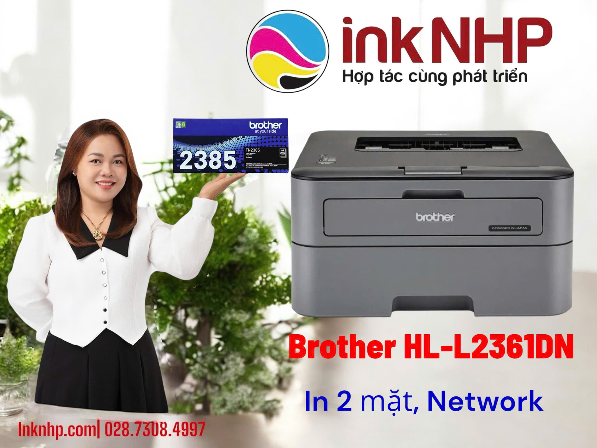 Hướng Dẫn Thay Mực Máy In Brother HL-L2361DN (Mực TN-2385)