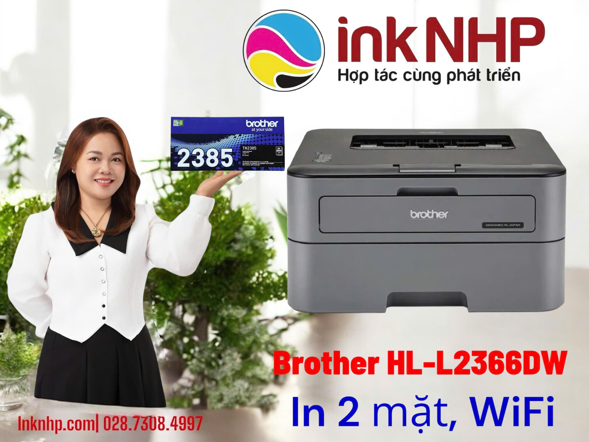 HƯỚNG DẪN THAY MỰC BROTHER HL-L2366DW (TN-2385)